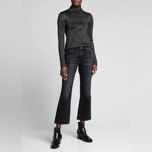 Re/Done 60s Slim Metallic Wool-Blend Knit Turtleneck